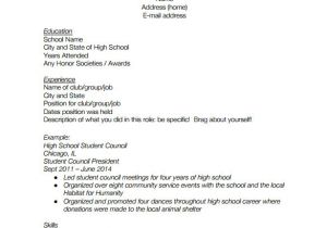 Basic Resume Template for Highschool Graduate High School Resume Template 9 Free Word Excel Pdf