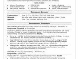 Basic software Knowledge Resume Sample Resume for A Midlevel Computer Programmer Monster Com