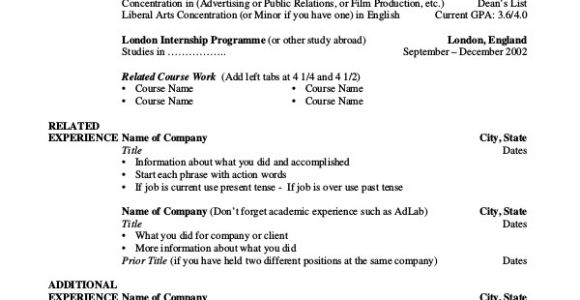 Basic Undergraduate Resume Basic Resume Samples Examples Templates 8 Documents