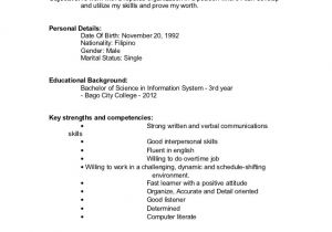 Basic Undergraduate Resume Resume for College Undergraduate