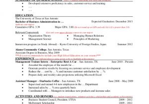 Basic Undergraduate Resume Resume Template for Undergraduate Students