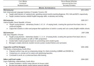 Basic Understanding Language Resume Language Instructor Resume