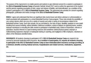 Basketball Contract Template Basketball Waiver form 8 Free Documents In Word Pdf