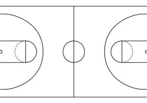 Basketball Court Layout Template Basketball Basketball Plays Diagrams Basketball Court