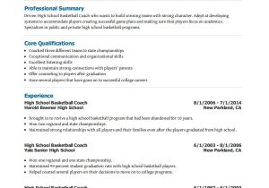 Basketball Resume Template for Player Coach Resume Template 6 Free Word Pdf Document