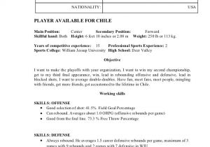 Basketball Resume Template for Player Laurence Edward Donelson Iii Professional Basketball Resume