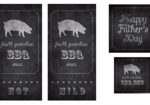 Bbq Sauce Label Template Diy Father 39 S Day Bbq Lover 39 S Gift