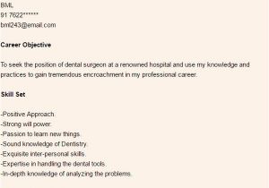 Bds Fresher Resume Sample 10 Dentist Resume Templates Free Pdf Samples Examples