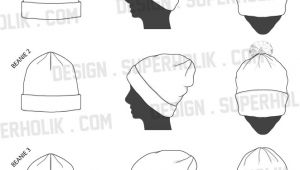 Beanie Design Template Fashion Design Templates Vector Illustrations and Clip