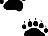 Bear Footprints Template Black Bear Track Footprint Sticker Paw Decal Ebay