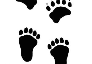 Bear Footprints Template Free Deer Print Wood Burning Patterns Bear Paw Print