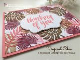 Beautiful and Simple Birthday Card Embossed Letterpress Tropical Chic Cards In Imaginative