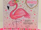 Beautiful Birthday Card with Name Greeting Cards Rachel Ellen Flamingo Beautiful Daughter
