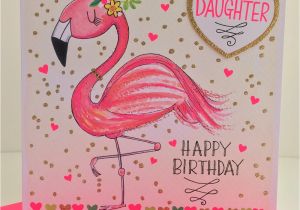 Beautiful Birthday Card with Name Greeting Cards Rachel Ellen Flamingo Beautiful Daughter