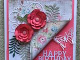 Beautiful Birthday Greeting Card Idea Pink Floral Birthday Card Handmade Birthday Cards