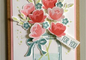 Beautiful Bouquet Stampin Up Card Ideas Jar Of Love Stampin Up with Images Mason Jar Cards