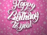 Beautiful Card Designs for Birthday Happy Birthday to You Lettering Text Vector Illustration