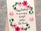 Beautiful Card for Best Friend Valentine Present Best Friend Birthday Card Girlfriend