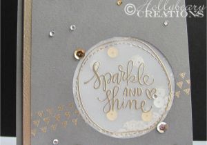 Beautiful Card for New Year Hollybeary Creations Simon Says Stamp Sparkle Shine