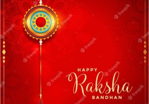 Beautiful Card for Raksha Bandhan Beautiful Raksha Bandhan Red Festival Card