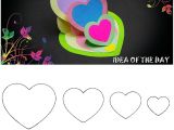 Beautiful Card Making for Teachers Day Diy Triple Heart Easel Card Tutorial This Template for