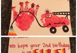Beautiful Card On Father S Day Firefighter Birthday Card Firefighter Handprint and Fire