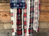 Beautiful Card On Independence Day American Rag Flag Patriotic 4th Of July Plaid and Lace