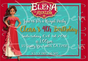 Beautiful Invitation Card for Kitty Party Elena Of Avalor Invitation Disney Princess Invitations