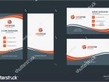 Beautiful Name Card Design Vector Double Sided Creative Business Card Template Portrait and
