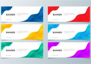 Beautiful Name Card Design Vector Modern Gradient Abstract Banner Template Set Download Free