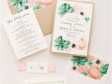 Beautiful Quotes to Write In A Wedding Card Blush Succulent Wedding Invitations Making Wedding
