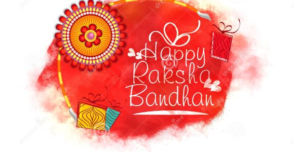Beautiful Raksha Bandhan Greeting Card Greeting Card for Raksha Bandhan Celebration Stock