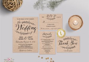 Beautiful Sayings for A Wedding Card Rustic Wedding Invitation Template Printable Vintage Wedding