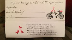 Beautiful Sayings to Write In A Wedding Card Recipe Card for Bridal Shower Cute Poem with Images