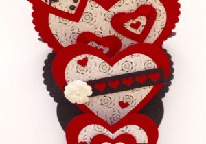 Beautiful Valentine Day Greeting Card Triple Heart Easel Card Big Valentine Valentine S Day