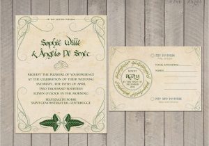 Beautiful Verse for Wedding Card Lord Of the Rings Wedding Invitations Part One Wedding