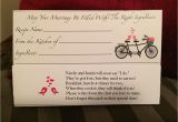 Beautiful Words for A Wedding Card Recipe Card for Bridal Shower Cute Poem with Images