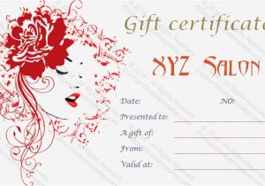 Beauty Salon Gift Certificate Template Free Artistic Salon Gift Certificate Template
