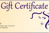 Beauty Salon Gift Certificate Template Free Gift Certificate Template 34 Free Word Outlook Pdf