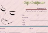 Beauty Salon Gift Certificate Template Free Printable Simple Hair and Beauty Gift Certificate