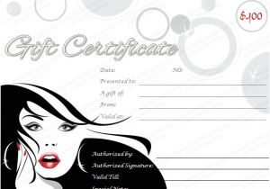 Beauty Salon Gift Certificate Template Free Printable Spa and Salon Gift Certificate Template