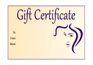 Beauty Salon Gift Certificate Template Free Salon Gift Certificate Template 9 Free Pdf Psd Ai