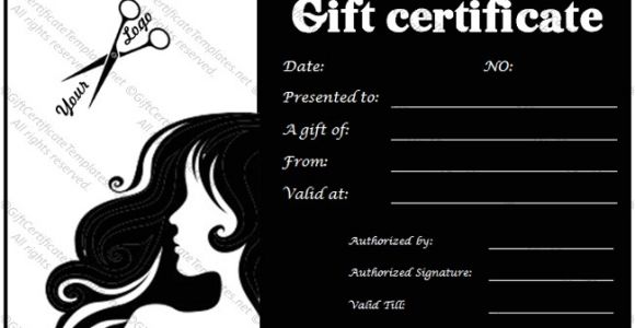 Beauty Salon Gift Certificate Template Free Spa Gift Certificate Templates