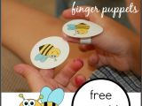 Bee Finger Puppet Template Here is the Beehive Rhyme for Kids with Finger Puppets