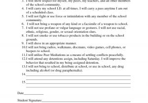 Behavior Contract Template Elementary Student Learning Plan Templates Chainimage