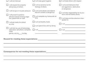 Behavior Contract Template for Parents Behavior Contract Tweens and Teens Behavior Contract