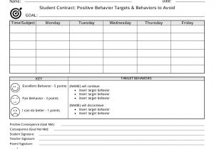 Behavior Contract Template for Parents Contracts Udl Strategies