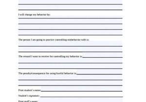 Behavioral Contract Template 6 Behavior Contract Templates Free Word Pdf format