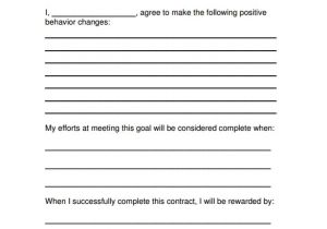 Behavioral Contract Template Sample Behaviour Contract 15 Free Documents Download In