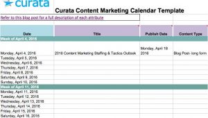 Best Content Marketing Calendar Template Editorial Calendar Templates for Content Marketing the